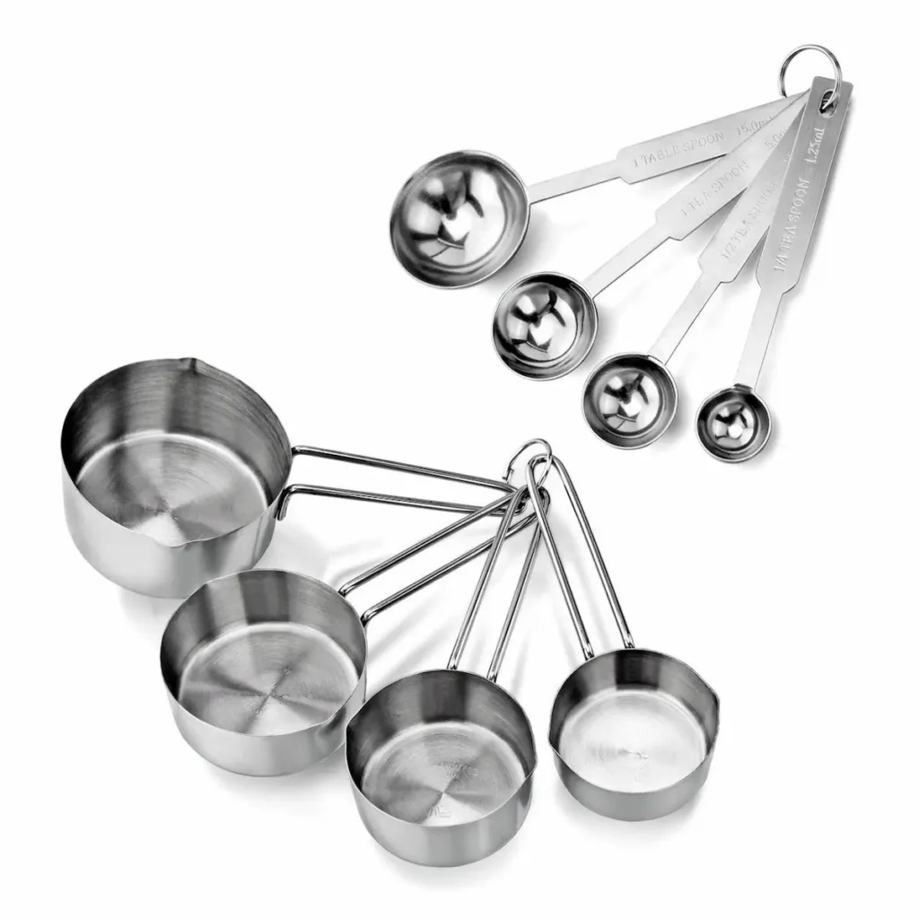 INKULTURE Stainless Steel Measuring Cups & Spoon Combo